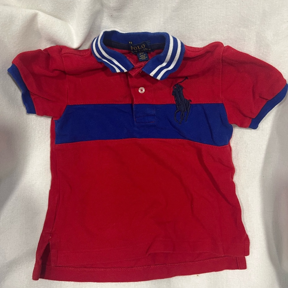 Polo by Ralph Lauren Kids Red and Blue Shirt 24m / 2T
